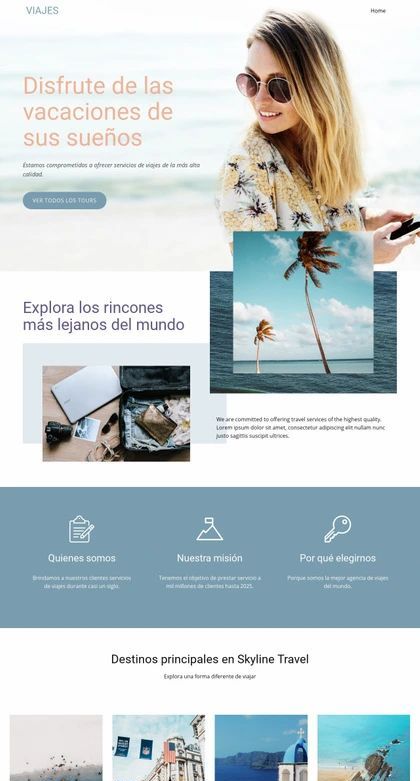 Agencia De Viajes De Ensueño Plantilla De Sitio Web