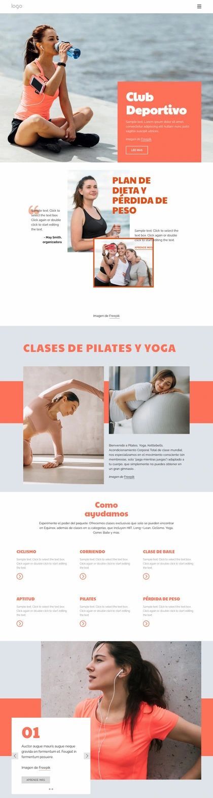 Pilates Vs Yoga Plantilla De Sitio Web