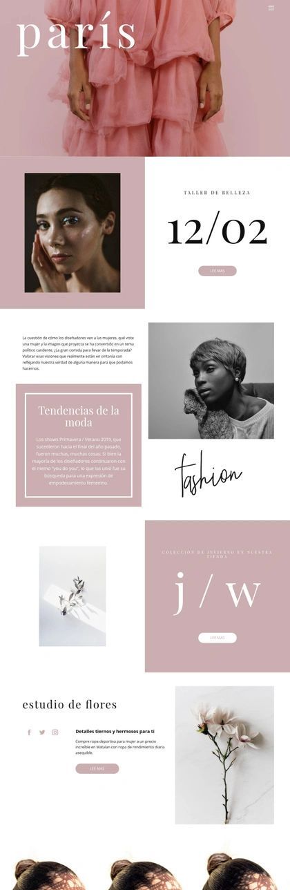 Moda Francesa Plantilla De Sitio Web