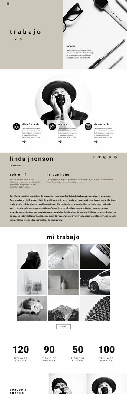 Currículum Del Espacio De Arte Plantilla De Sitio Web