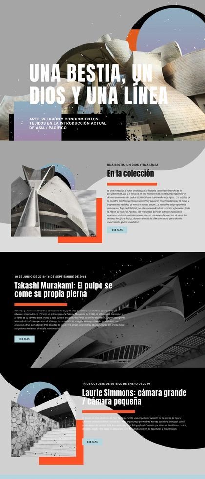 Colección De Arte Plantilla De Sitio Web