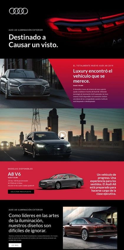 Coches De Lujo Audi Plantilla De Sitio Web