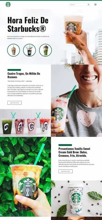 Café De Starbucks Plantilla De Sitio Web