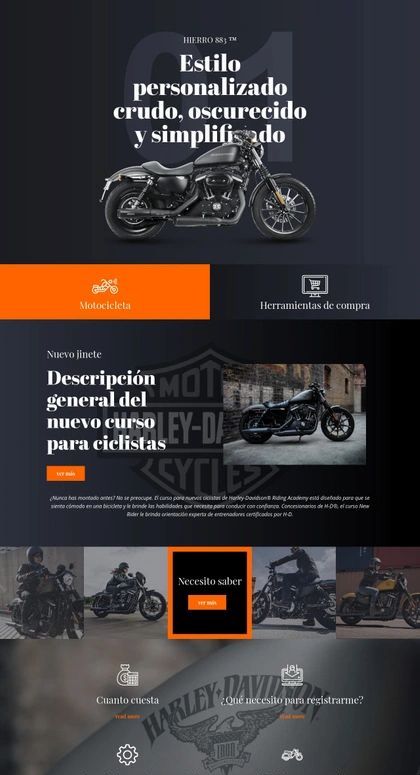 Harley Davidson Plantilla De Sitio Web