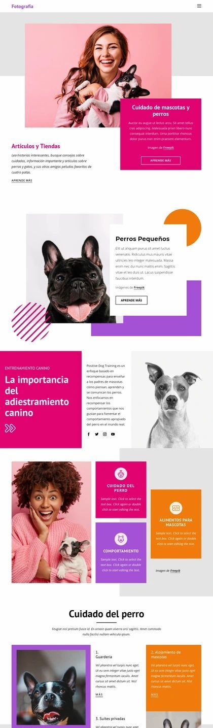Historias De Mascotas Plantilla De Sitio Web