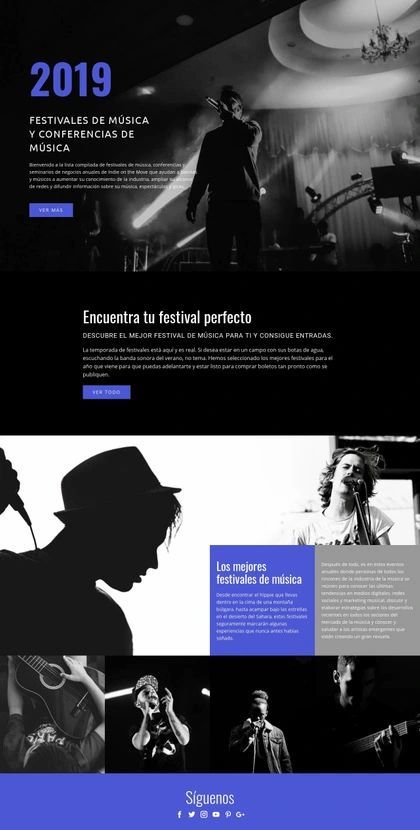 Festivales De Música Plantilla De Sitio Web