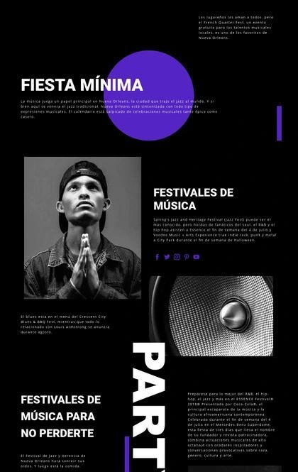 Festival De Música Plantilla De Sitio Web