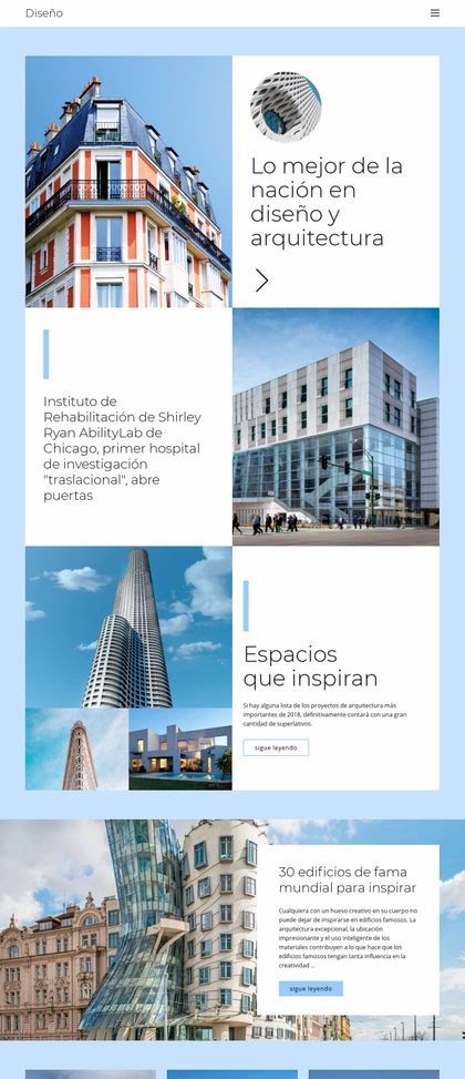 Guía De Arquitectura De La Ciudad Plantilla De Sitio Web