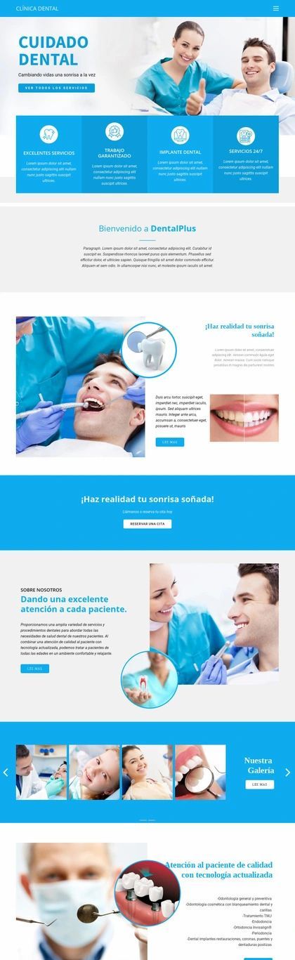 Medicina Y Atención Dental Plantilla De Sitio Web