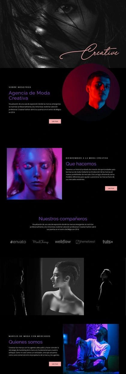Agencia De Moda Creativa Plantilla De Sitio Web