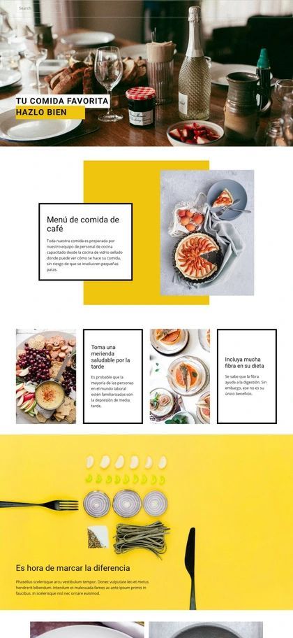 Cocina Tu Comida Favorita Plantilla De Sitio Web