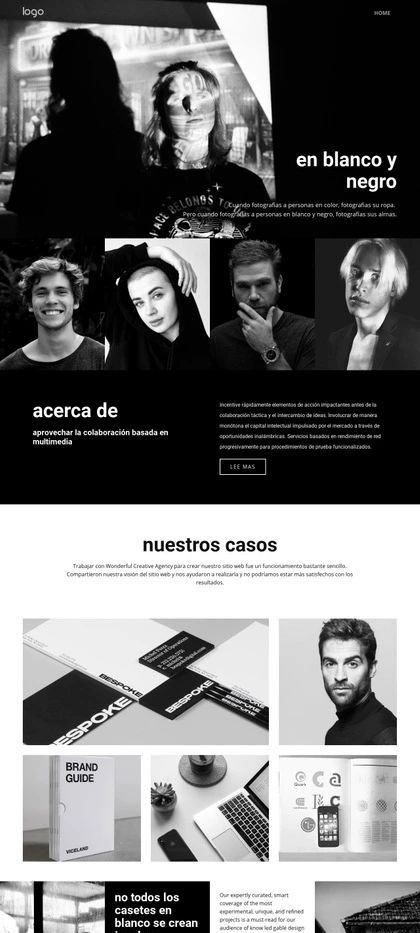 Colores Blanco Y Negro Del Arte Plantilla De Sitio Web